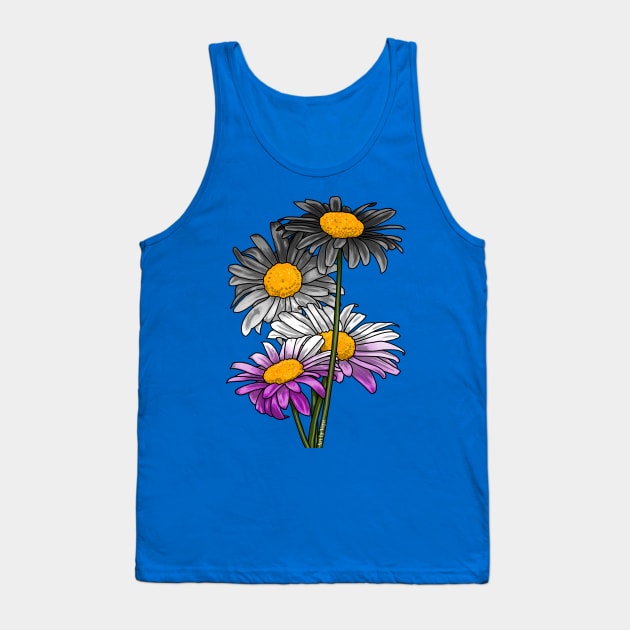 Daisies Ace Tank Top by Art by Veya